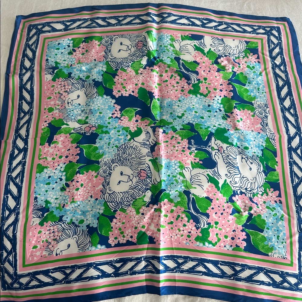 Lilly silk scarf, bracelet and scarf ring - Picture 4 of 5